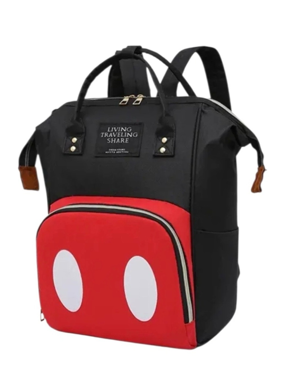 Black & Red Backpack for Women